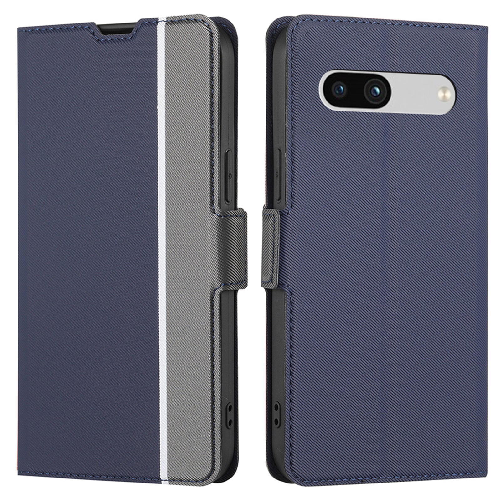 For Google Pixel 7A PU Leather Phone Case Dual Magnetic Clasp Twill Texture Stand Card Holder Full Protection Slim Phone Cover For Google Pixel 7A PU Leather Phone Case Dual Magnetic Clasp Twill Texture Stand Card Holder Full Protection Slim Phone Cover